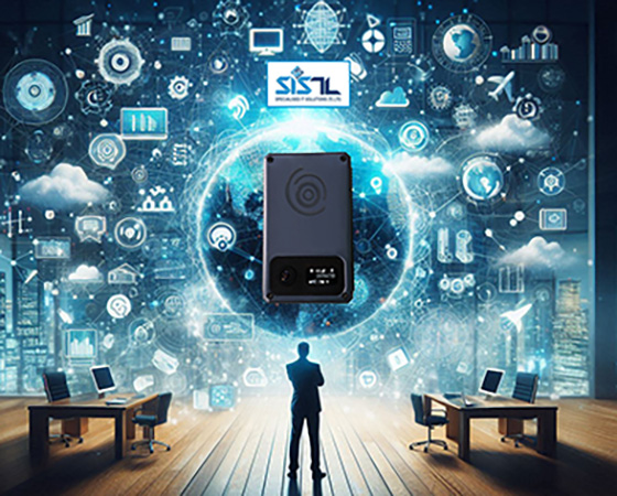 Specialised IT Solutions Ltd. Dar es Salaam, Tanzania. Cover image for a blog entitled, the Advantages of the Internet of Things for Businesses. An image of interconnected icons synchronizing AI vehicle camera and data.