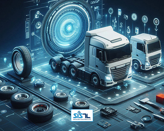 Specialised IT Solutions Ltd. Dar es Salaam, Tanzania. A cover image for the blog entitled: Tire Management System: A Vital Part of Fleet Solutions. An image of trucks, tires and tools for tire management.